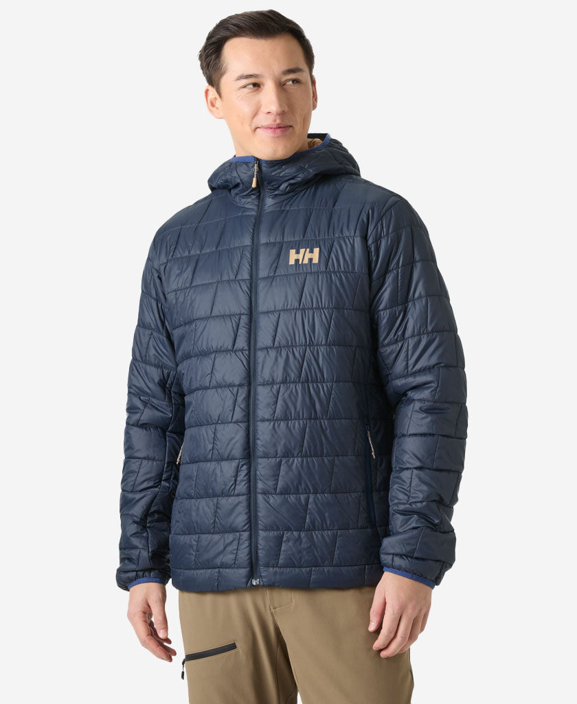 Image of Coats & Jackets. Product name - LIFALOFT HOODED INSULATOR, Navy in Navy colour by brand - Helly Hansen