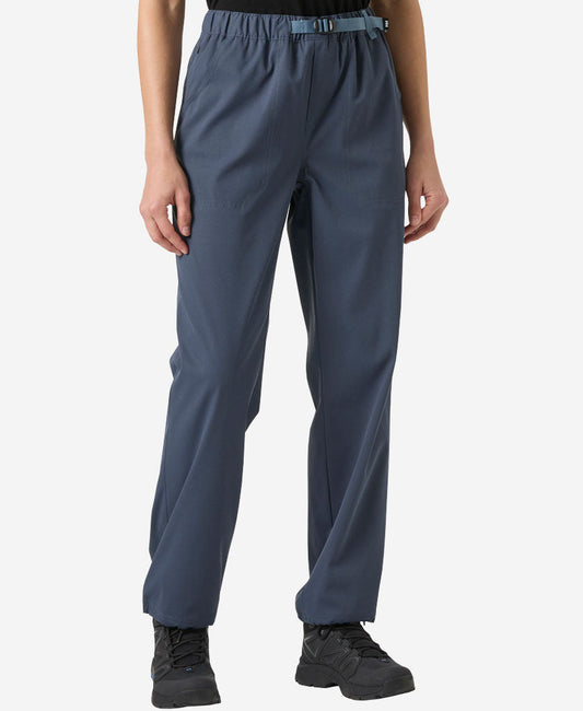 Image of a model wearing Pants. Product name - W HOLMEN RELAXED PANT, Alpine Frost in Alpine Frost colour by brand - Helly Hansen
