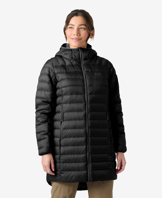 Image of Coats & Jackets. Product name - W VERGLAS LONG DOWN INSULATOR, Black in Black colour by brand - Helly Hansen