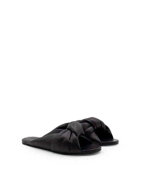 BALENCIAGA Drapy Flat Sandal (Black)