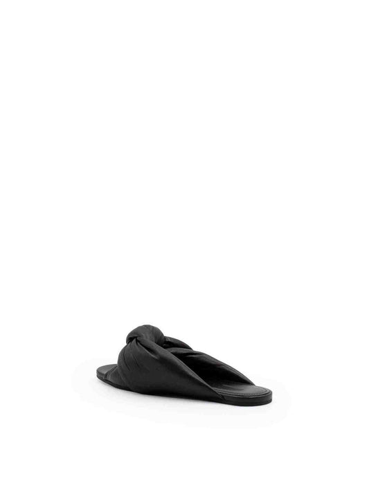 BALENCIAGA Drapy Flat Sandal (Black)