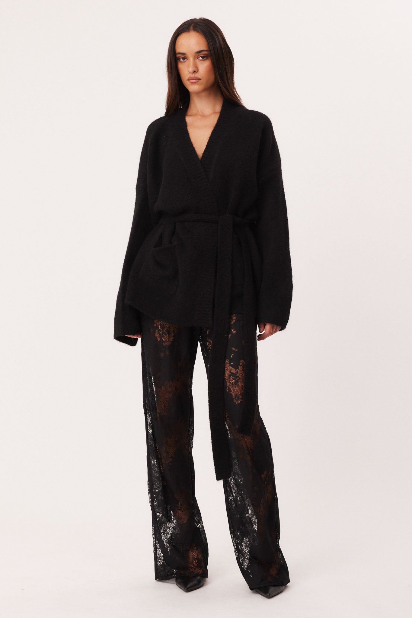SNDYS NYSSA LACE PANTS (Black)