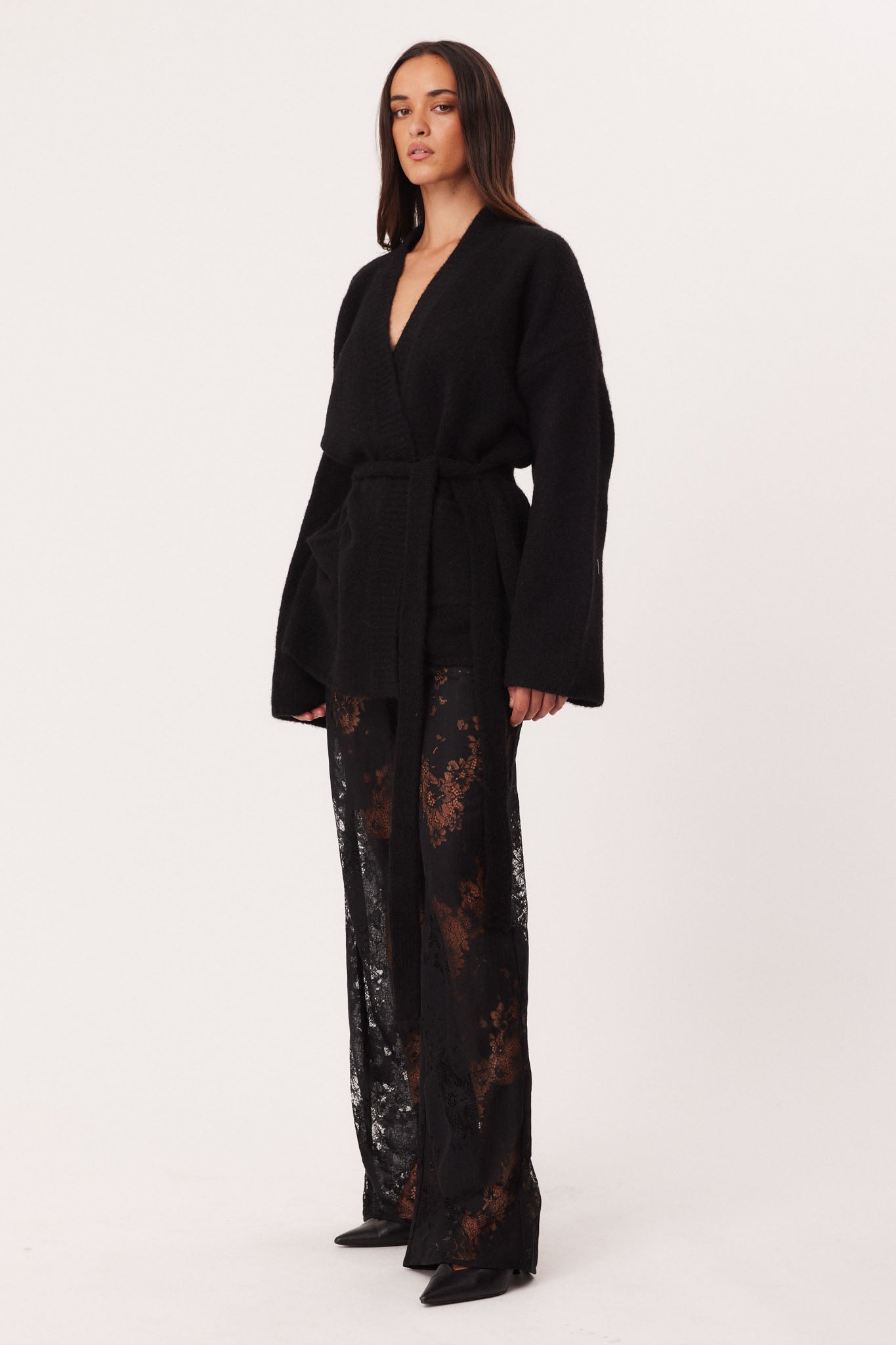 SNDYS NYSSA LACE PANTS (Black)