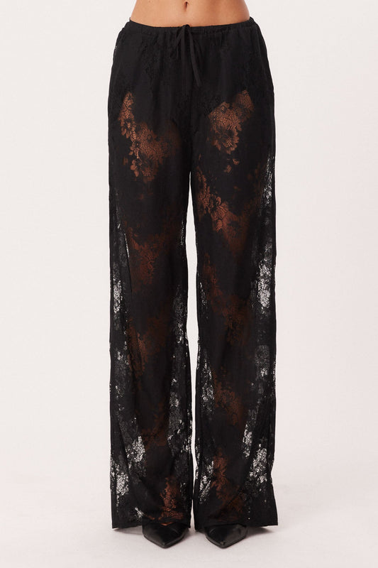 SNDYS NYSSA LACE PANTS (Black)