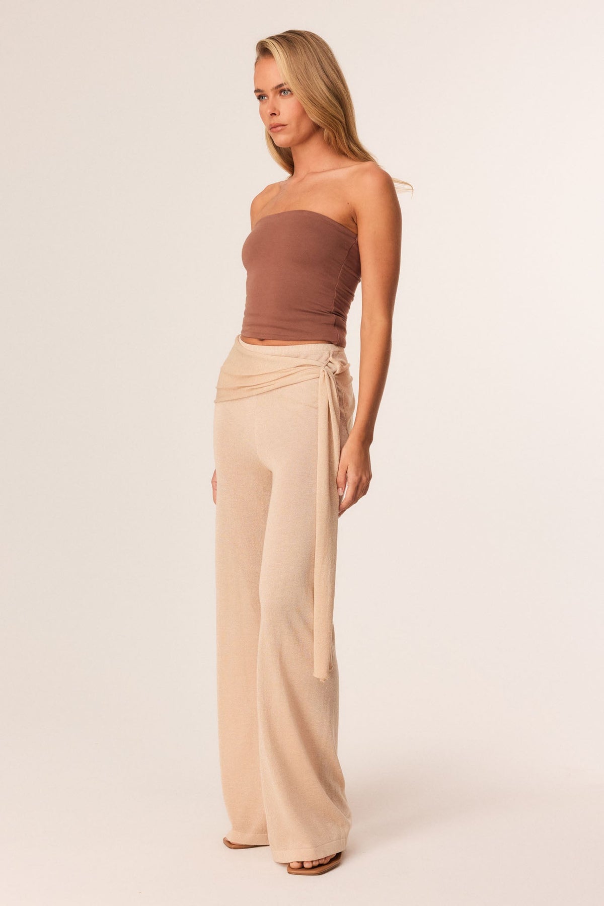 SNDYS CELINE SHIMMER PANTS (Beige)
