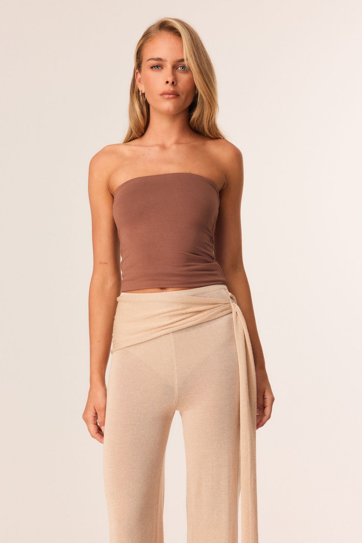 SNDYS CELINE SHIMMER PANTS (Beige)