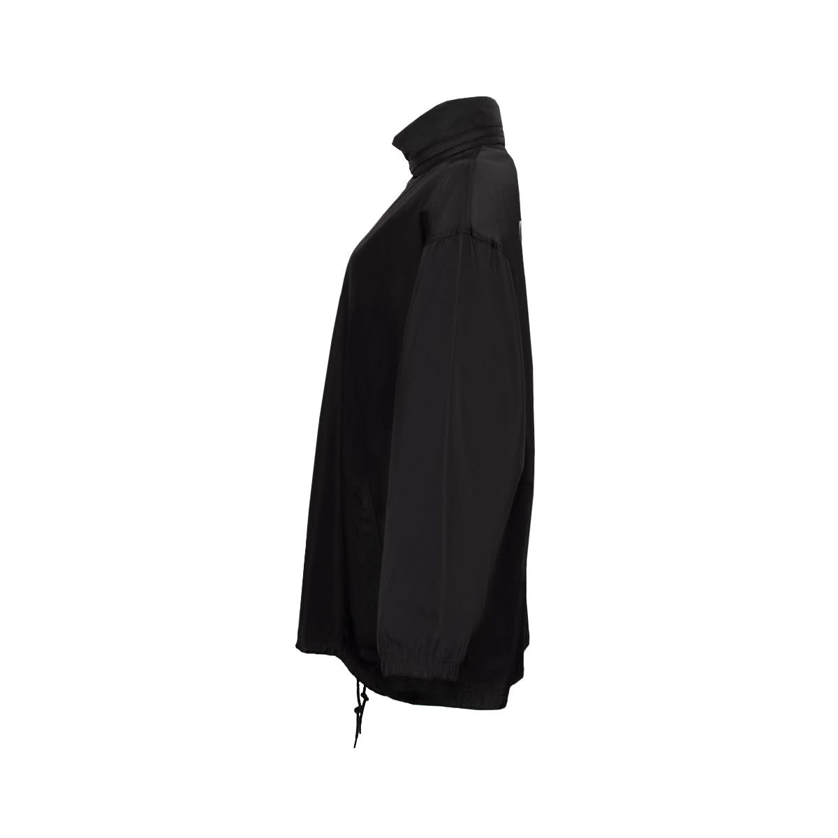 BALENCIAGA Oversize Logo Nylon Windbreaker (Black)