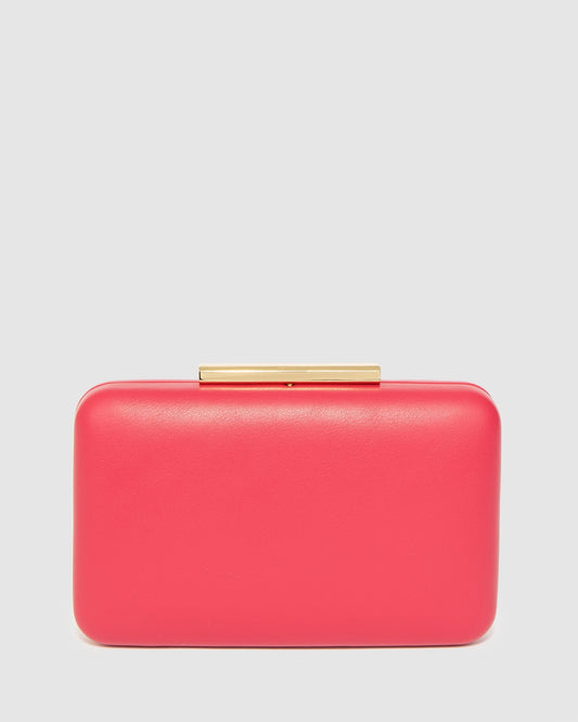 Colette Cassie Rectangle Hardcase Clutch Bag (Red)