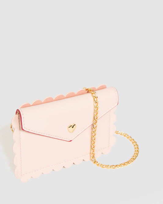 Image of Wallets. Productname: Colette Pink Romeo Heart Chain Wallet in Pink colour by brand - Colette