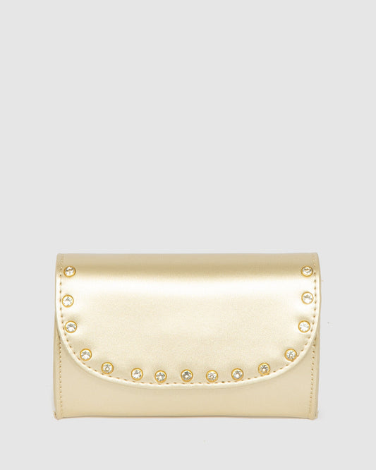 Colette Kids Diamonte Clutch Bag (Gold)