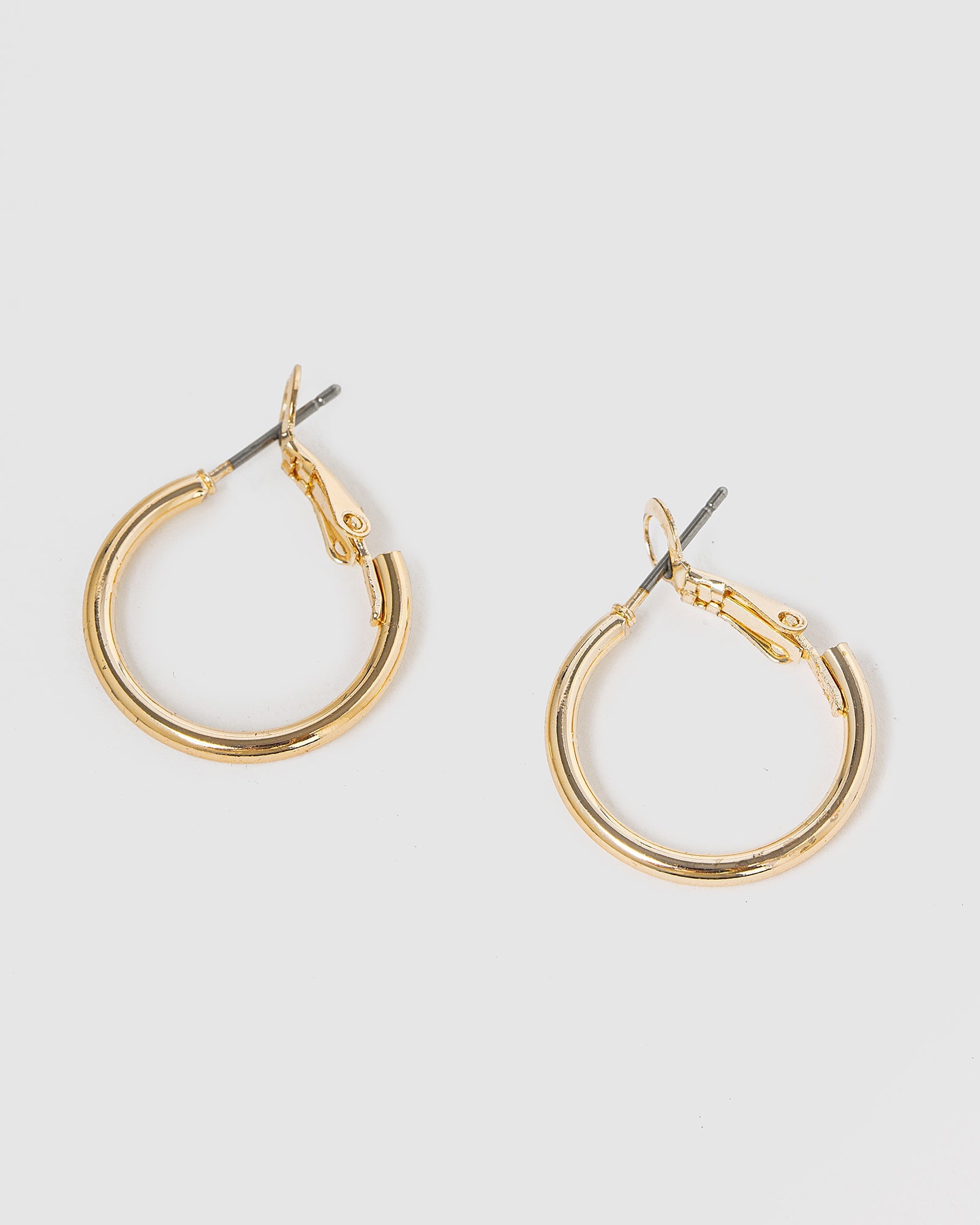 Image of Earrings. Productname: Colette Gold Fine Hoop Earrings 20mm in Gold colour by brand - Colette