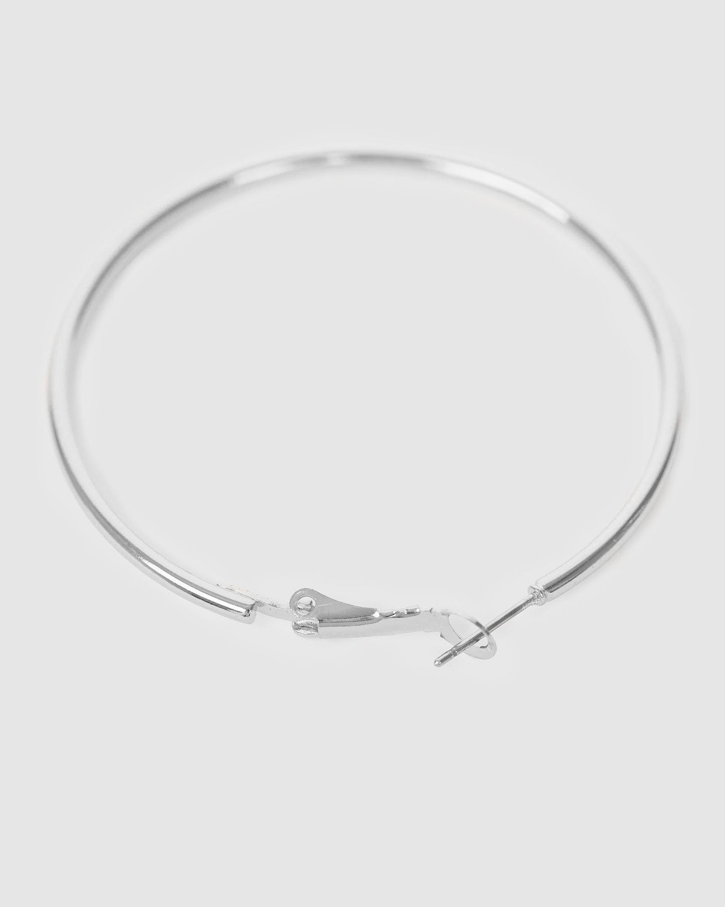 Colette by Colette Hayman Fine Hoop Earrings 40mm (Silver)