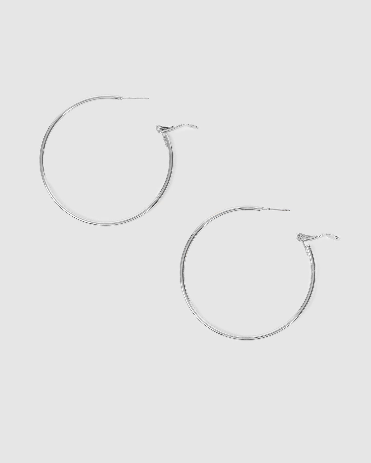 Colette by Colette Hayman Fine Hoop Earrings 50mm (Silver)