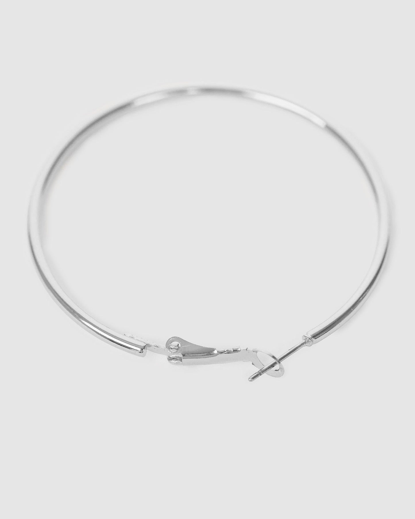 Colette by Colette Hayman Fine Hoop Earrings 50mm (Silver)