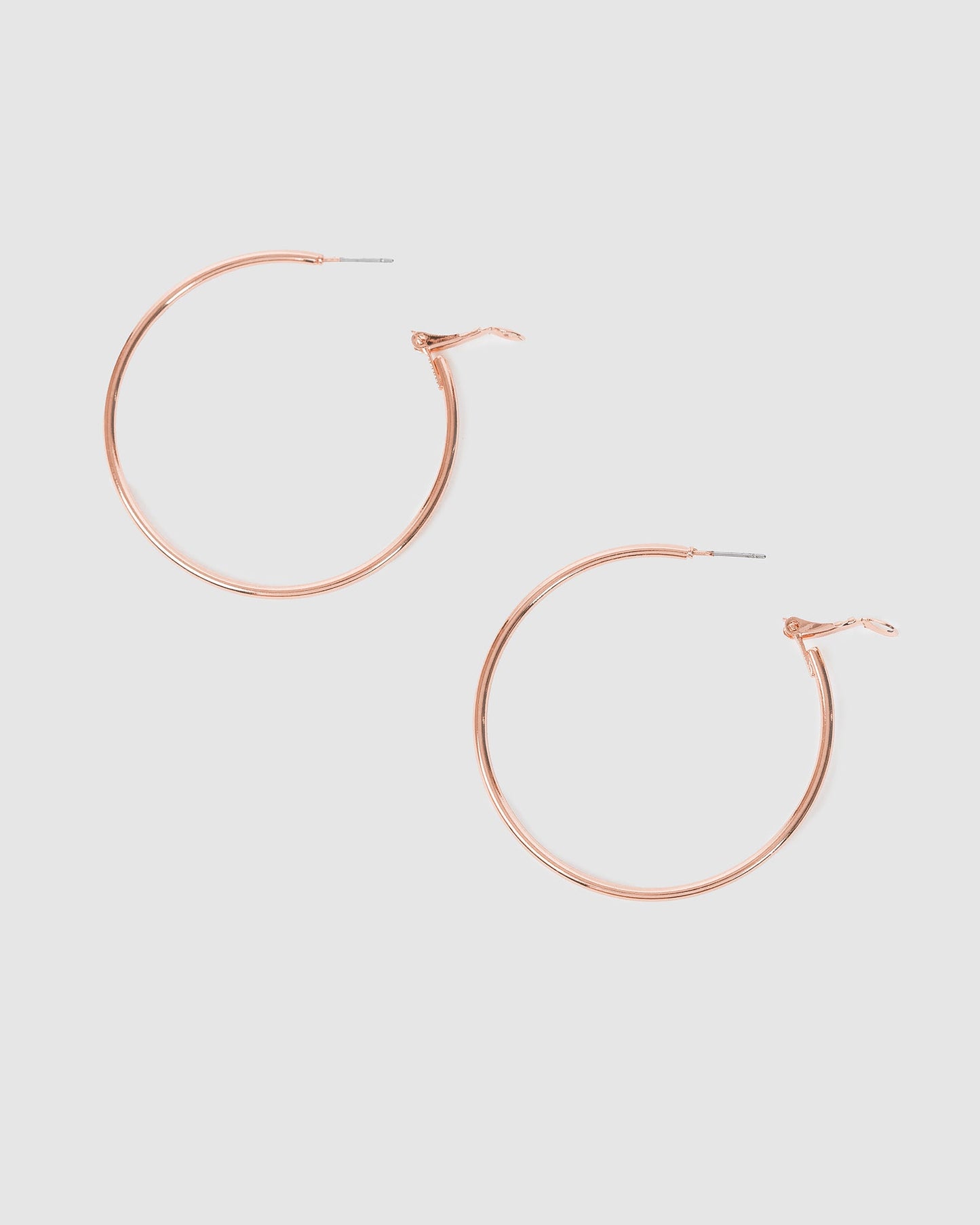 Colette by Colette Hayman Fine Hoop Earrings 50mm (Rose Gold)