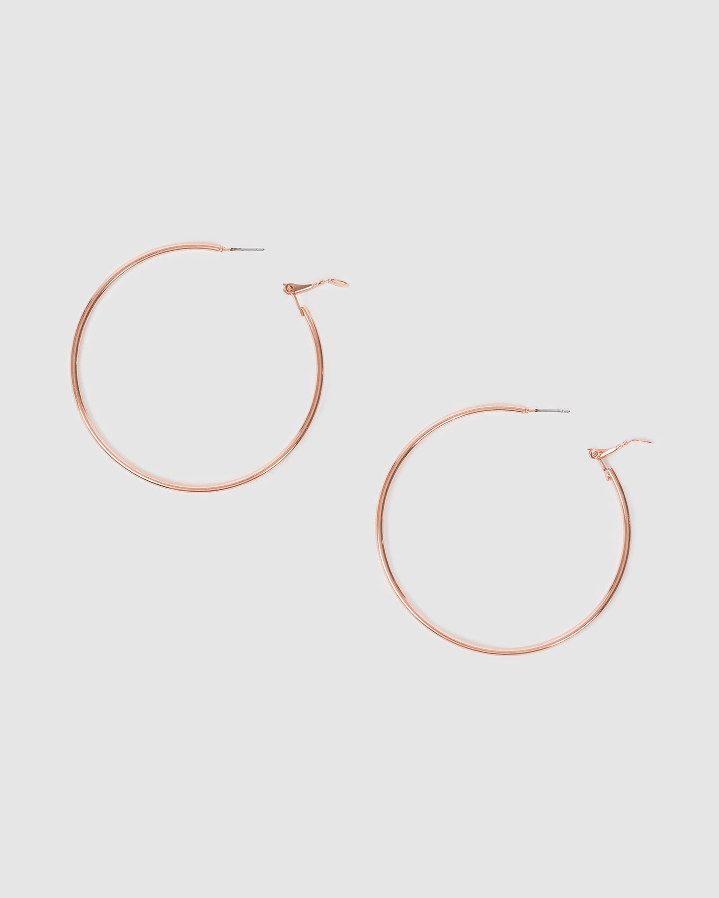 Colette by Colette Hayman Fine Hoops Earrings 60mm (Rose Gold)
