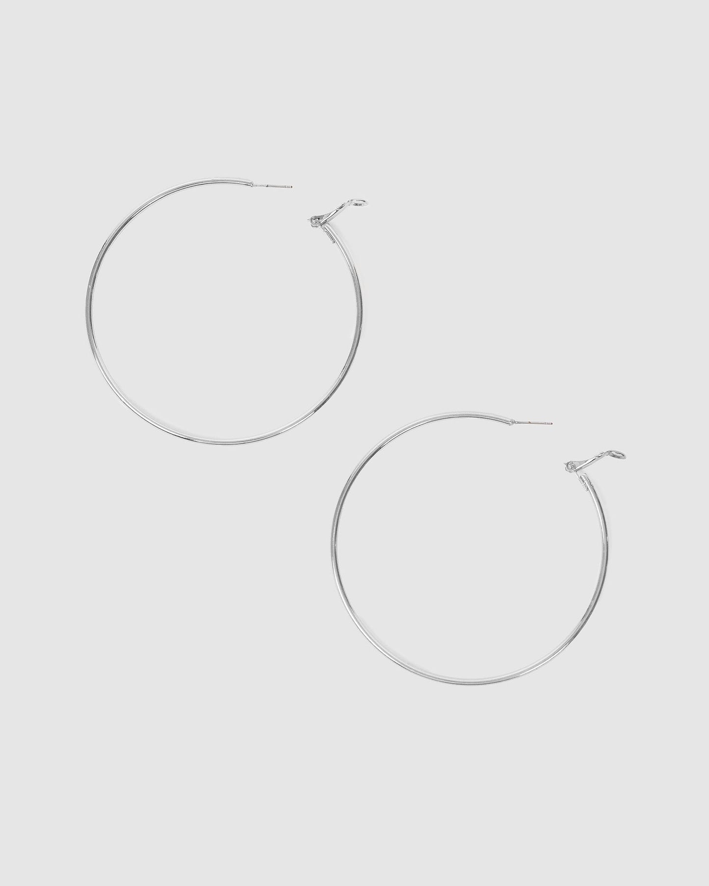 Colette by Colette Hayman Fine Hoop Earrings 70mm (Silver)