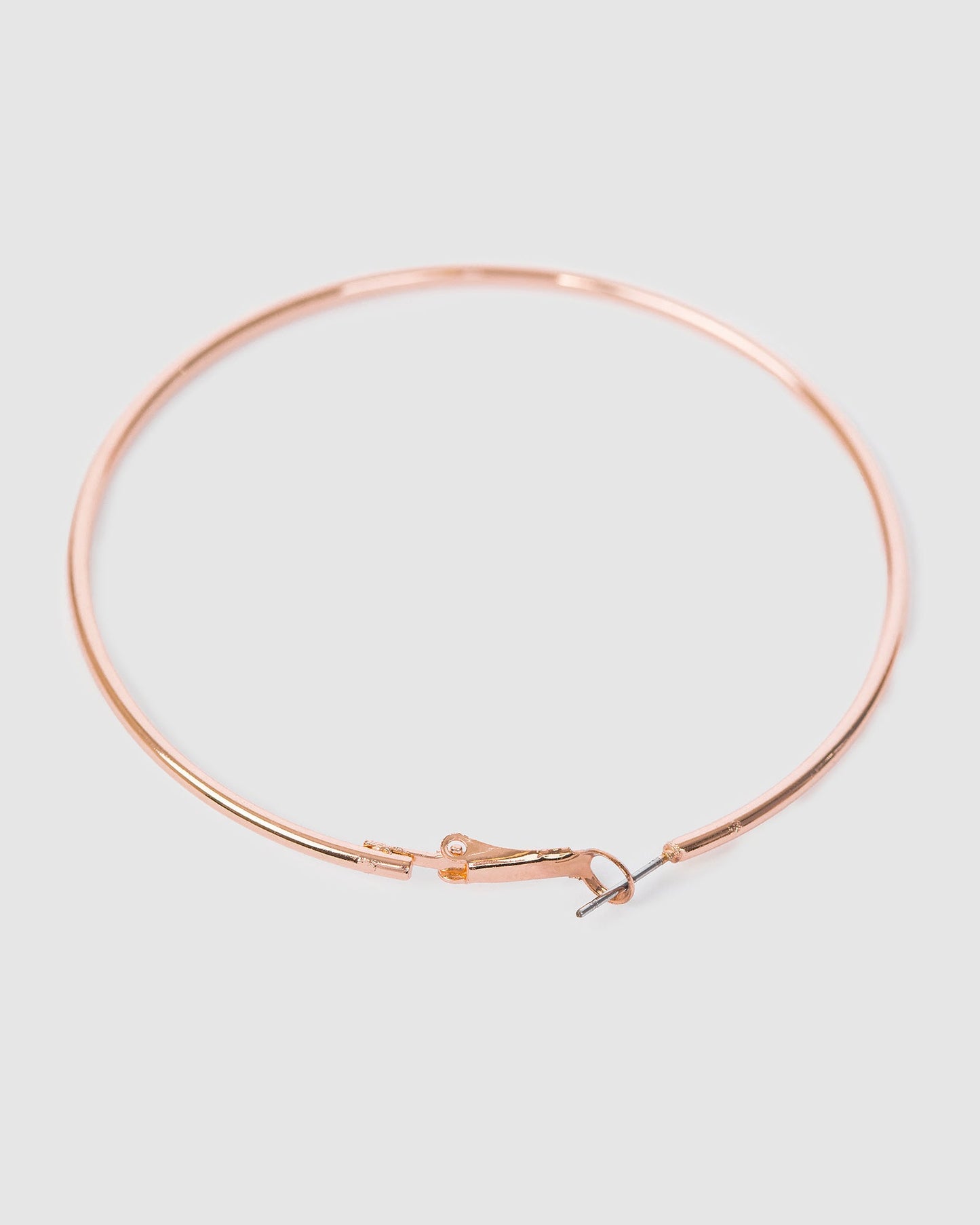 Colette by Colette Hayman Fine Hoop Earrings 70mm (Rose Gold)