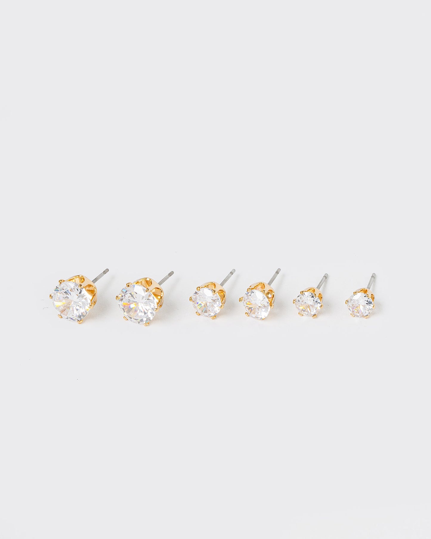Colette by Colette Hayman 3 Pack Round Stud Earrings (Gold)