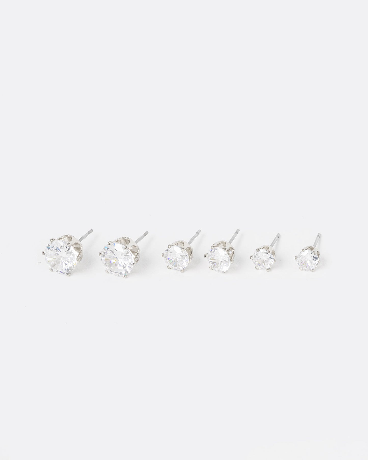 Colette by Colette Hayman 3 Pack Round Stud Earrings (Silver)