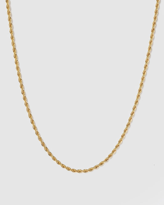 Colette Thin Rope Chain Necklace (Gold)