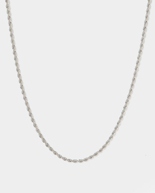 Colette Thin Rope Chain Necklace (Silver)