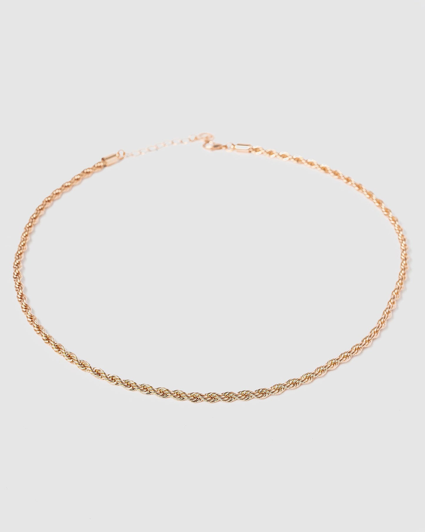 Image of Necklaces. Productname: Colette Rose Gold Thin Rope Chain Necklace in Rose Gold colour by brand - Colette