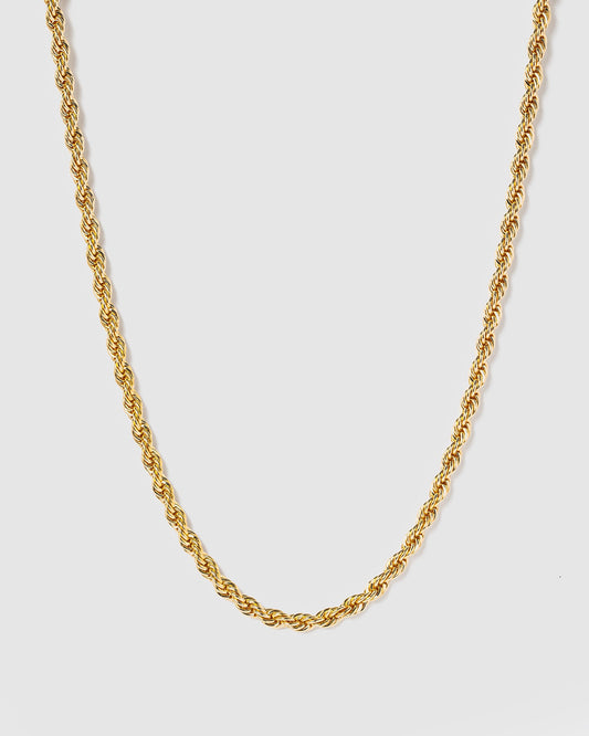 Colette Thick Rope Chain Necklace (Gold)