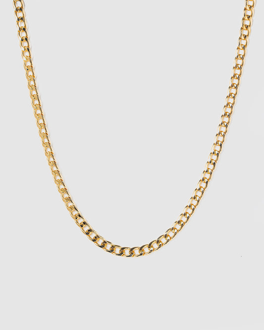 Colette Curb Chain Necklace (Gold)
