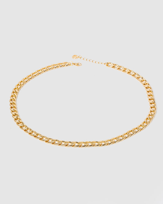Image of Necklaces. Productname: Colette Gold Curb Chain Necklace in Gold colour by brand - Colette