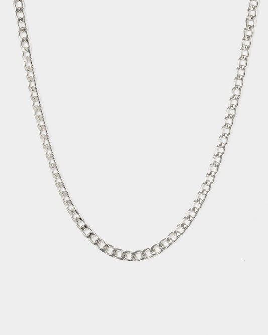 Colette Curb Chain Necklace (Silver)