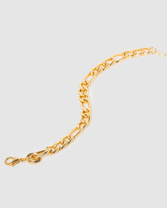 Image of Bracelets. Productname: Colette Gold Figaro Chain Bracelet in Gold colour by brand - Colette