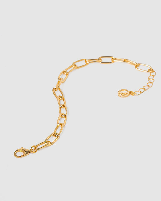Image of Bracelets. Productname: Colette Gold Paperclip Chain Bracelet in Gold colour by brand - Colette