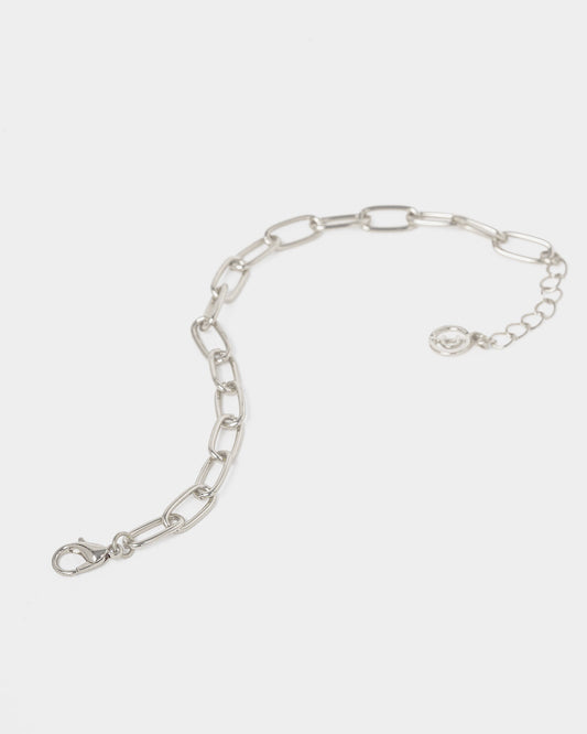 Colette Paperclip Chain Bracelet (Silver)