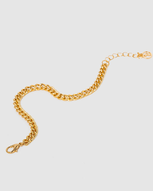 Image of Bracelets. Productname: Colette Gold Linked Chain Bracelet in Gold colour by brand - Colette