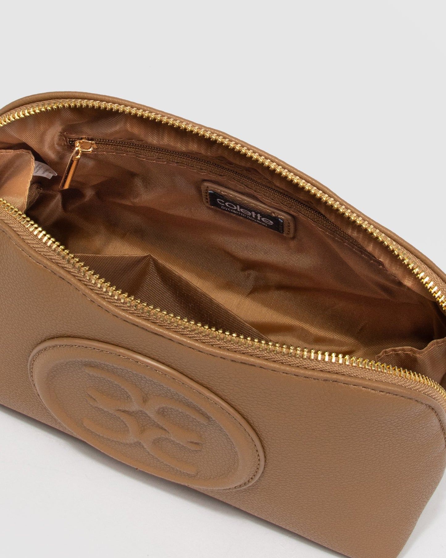 Colette by Colette Hayman Rita Zip Top Cosmetic Case (Caramel)