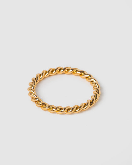 Image of Rings. Productname: Colette Gold Thin Twist Ring in Gold colour by brand - Colette
