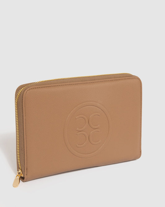 Image of Travel Wallets. Productname: Colette Caramel Suzanah Travel Wallet in Caramel colour by brand - Colette