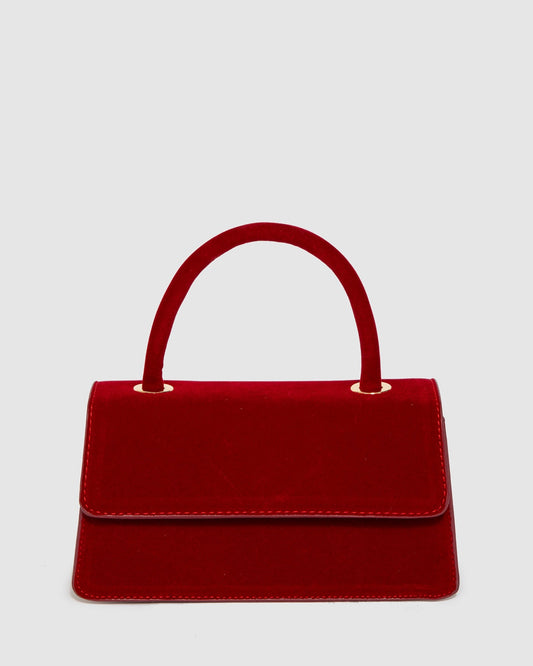 Colette by Colette Hayman Luna Flap Top Handle Bag (Red)