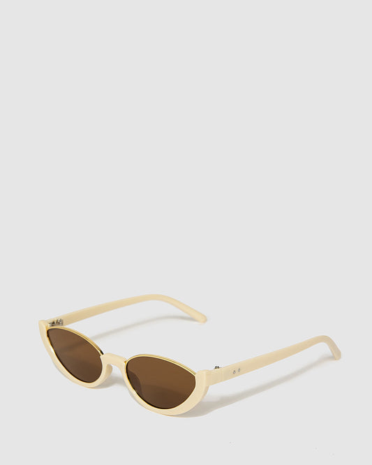 Image of Accessories. Productname: Colette Cateye Open Frame Sunglasses Ivory in Ivory colour by brand - Colette