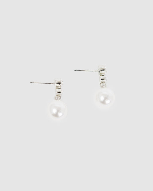 Colette Crystal And Earrings (Pearl)