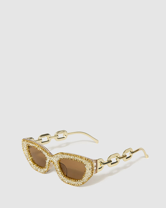 Image of Accessories. Productname: Colette Crystal Chain Detail Sunglasses in Crystal colour by brand - Colette