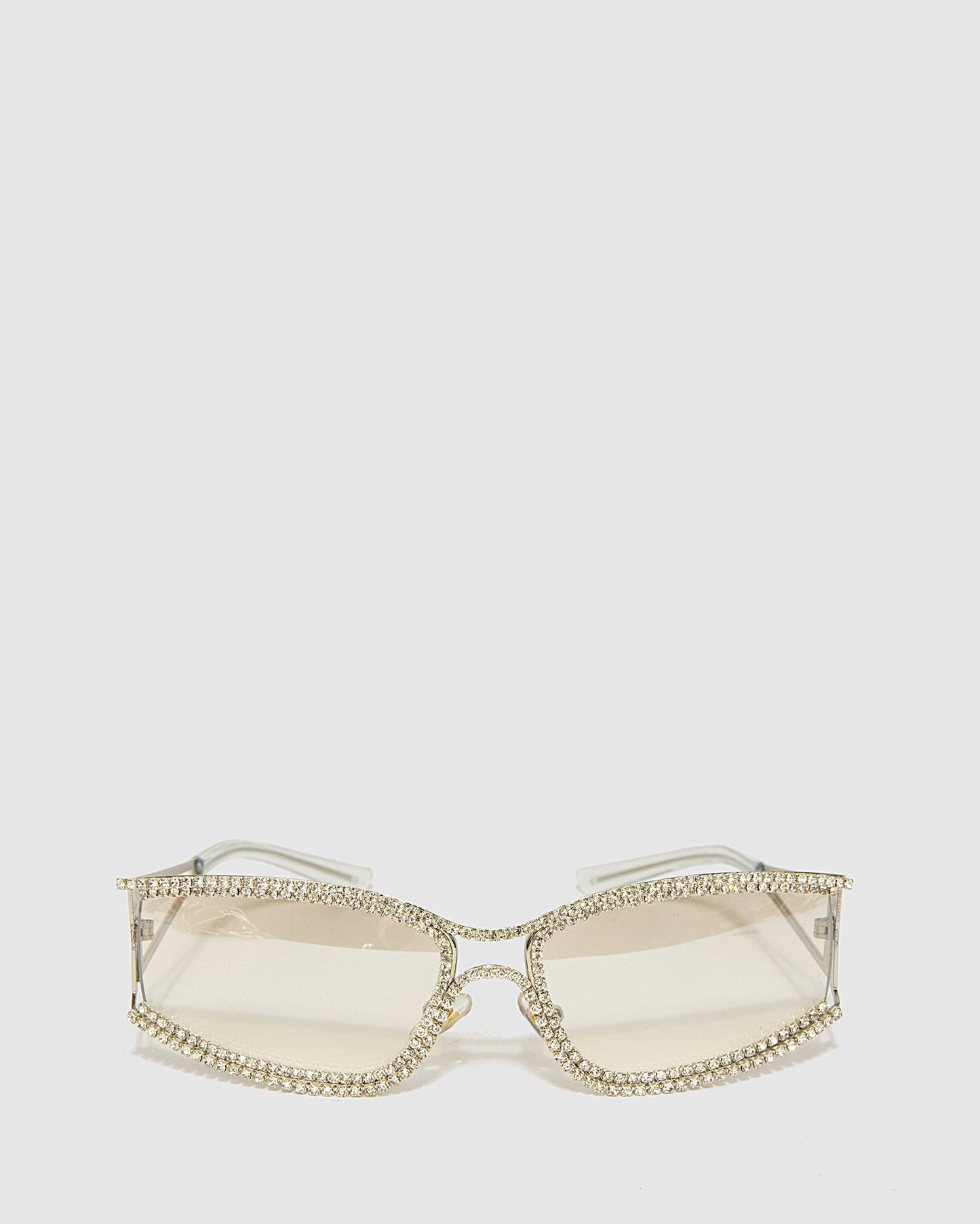 Colette by Colette Hayman Crystal Speedy Sunglasses (Silver)