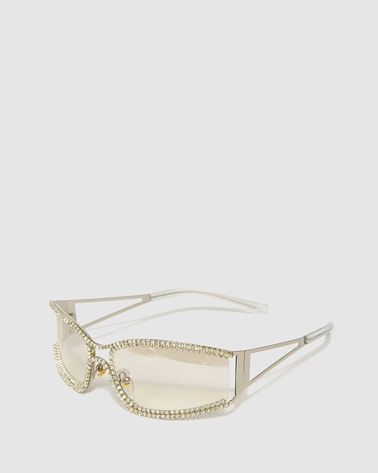 Image of Accessories. Productname: Colette Crystal Speedy Sunglasses Silver in Silver colour by brand - Colette
