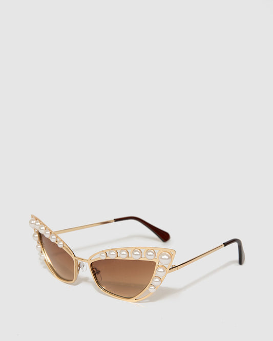Image of Accessories. Productname: Colette Cat Eye Sunglasses Pearl in Pearl colour by brand - Colette
