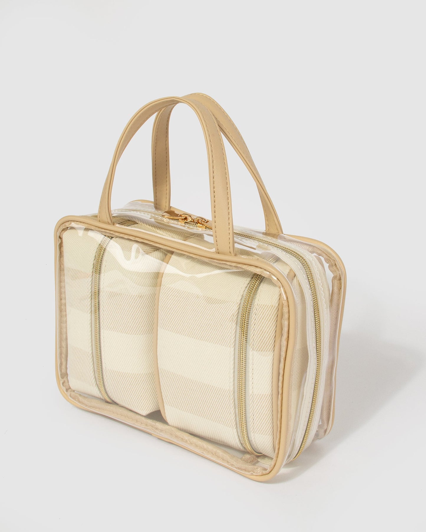 Colette by Colette Hayman Three Piece Clear Cosmetic Case (Natural)
