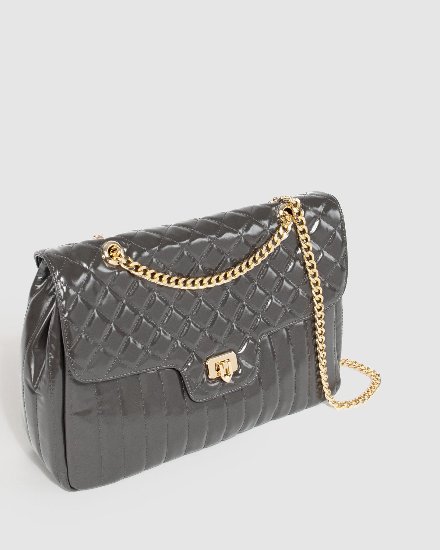 Colette by Colette Hayman Gina Quilt Crossbody (Grey)