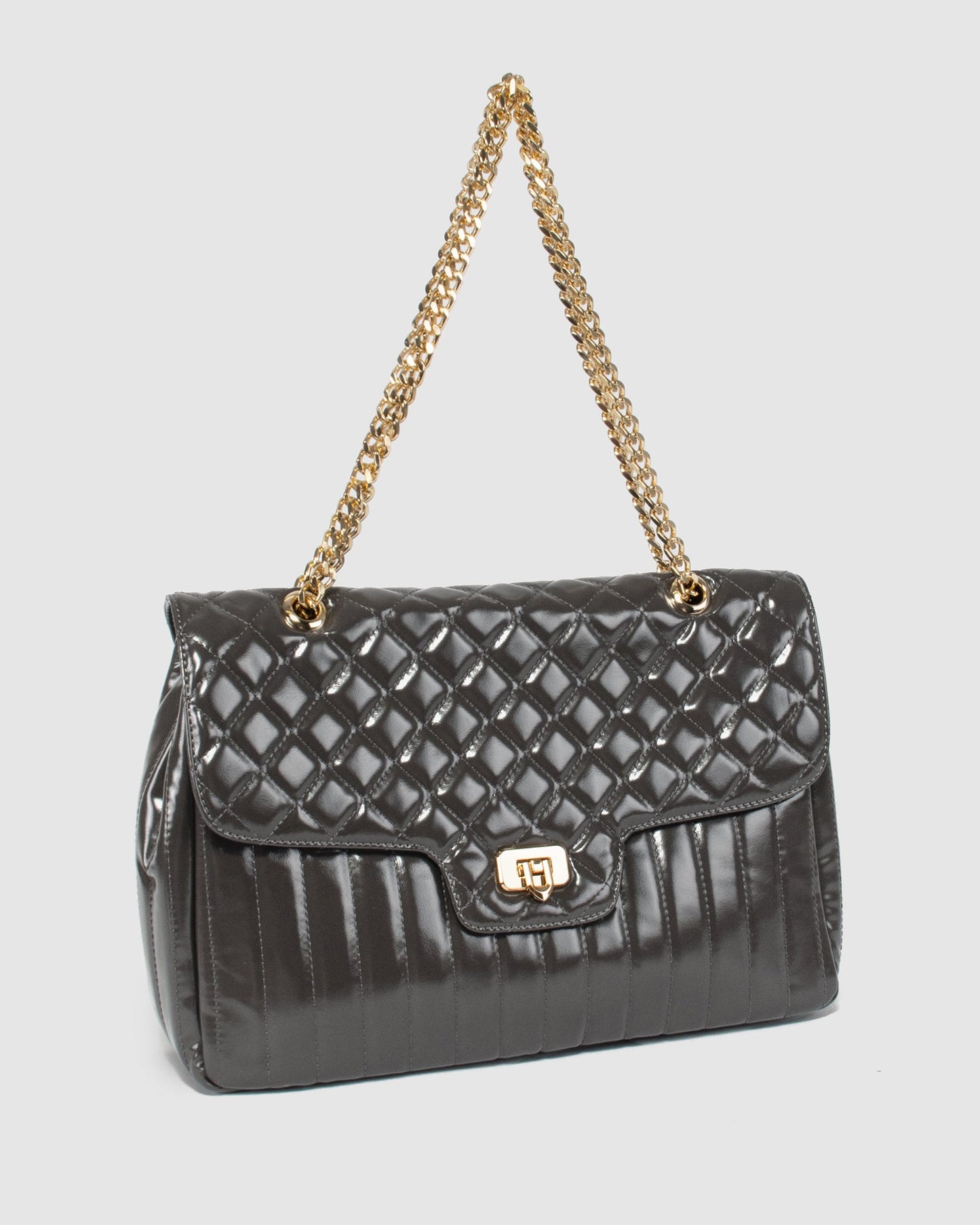 Colette by Colette Hayman Gina Quilt Crossbody (Grey)