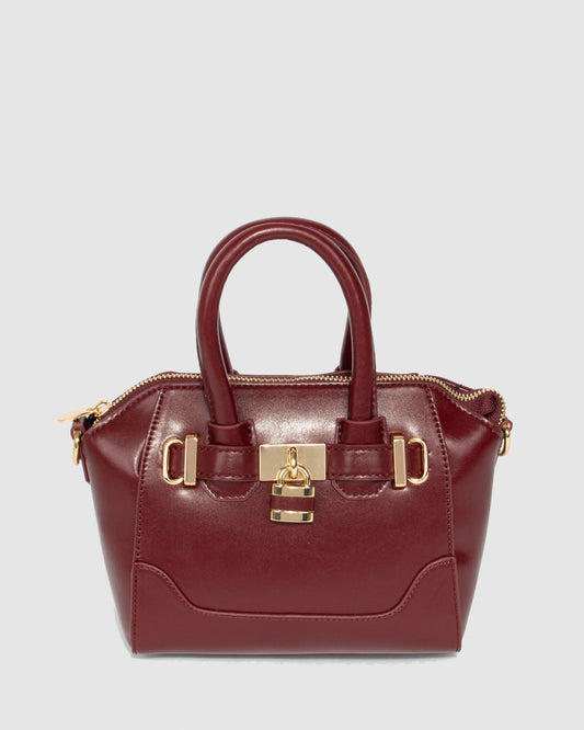 Colette Frankie Lock Tote Bag (Berry)