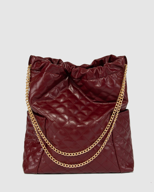Colette Zara Slouch Quilt Tote (Berry)